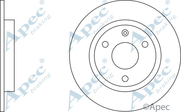 APEC BRAKING Тормозной диск DSK124